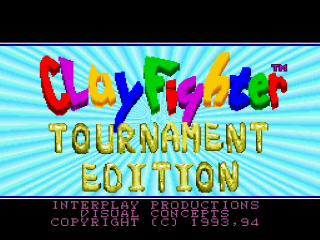 ClayFighter title screen for Super Nintendo